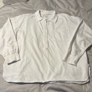 Aerie take it easy popover polo sweatshirt